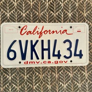 California License Plate